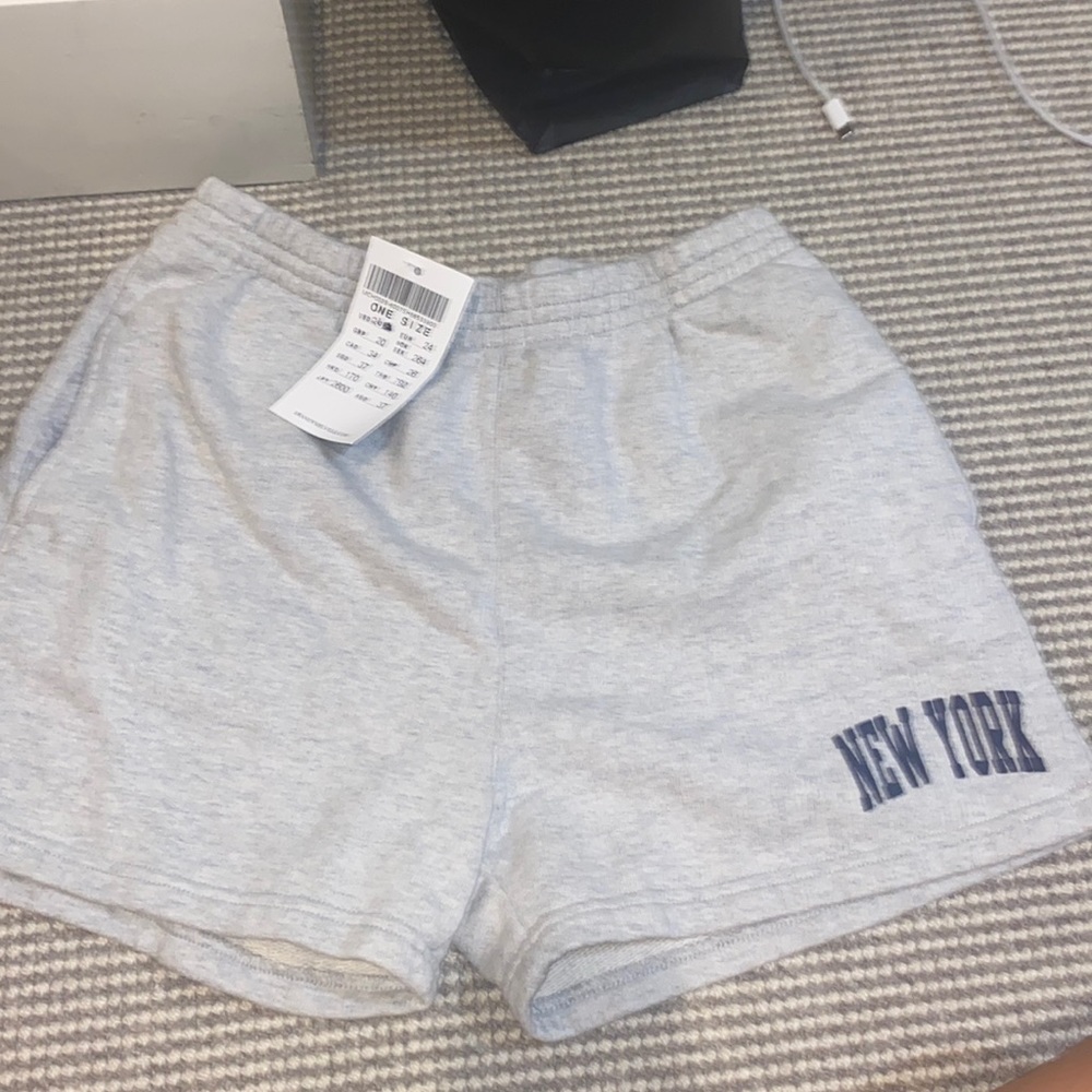 Brandy Melville grey New York shorts